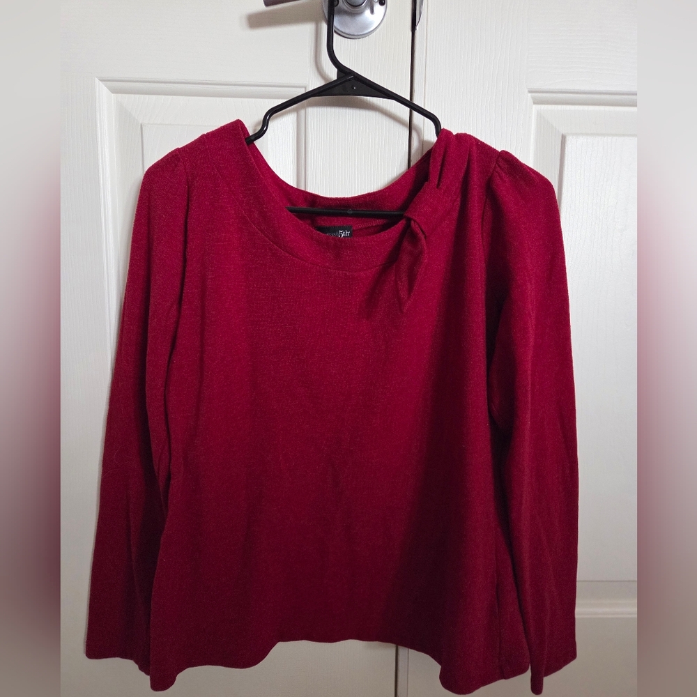 East 5th Vibrant Red Knit Top